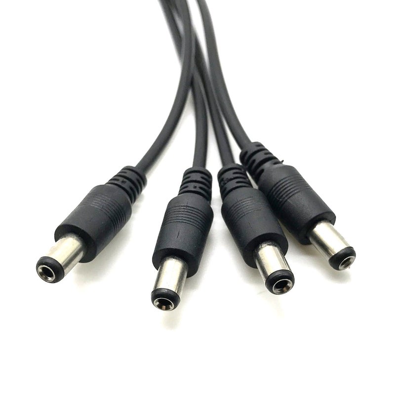 Xenocam 2Pack 1 to 4 Way Port DC Power Split Splitter Cable Pigtail for CCTV Cameras DVR NVR LED Light Strip DC5.5 * 2.1mm - Image 4